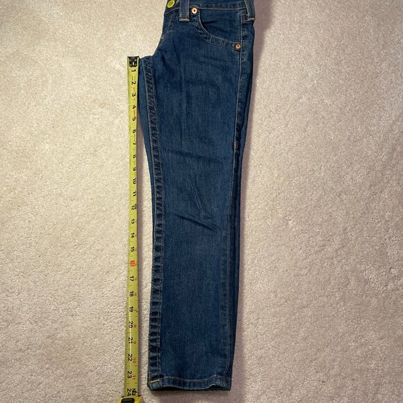 True Religion Bule Straight Cropped Jeans - Picture 5 of 7